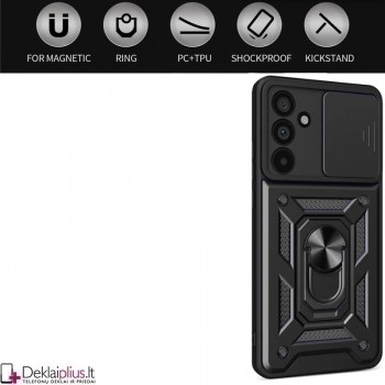 5in1 smūgiams atsparus dėklas su kameros apsauga - juodas (Samsung Galaxy M55 5G)